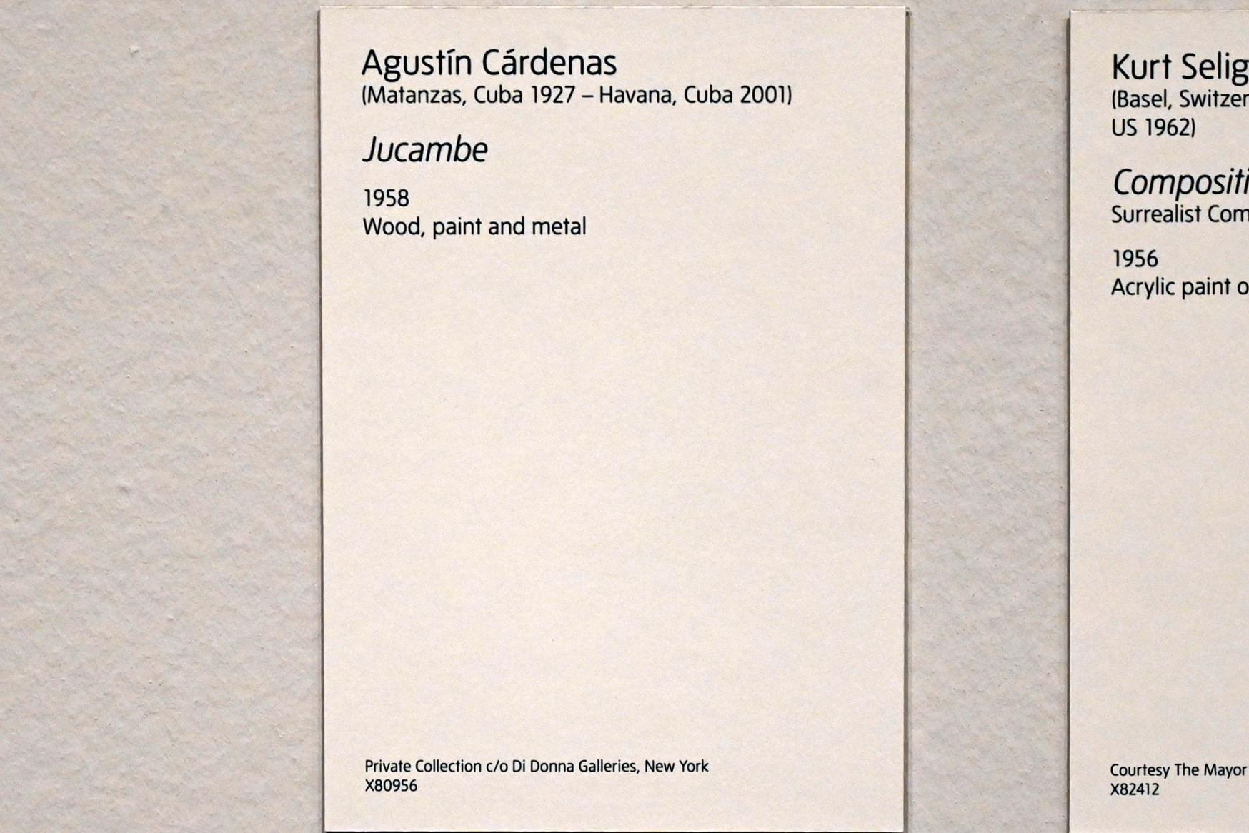 Agustín Cárdenas (1958), Jucambe, London, Tate Modern, Ausstellung "Surrealism Beyond Borders" vom 24.02.-29.08.2022, Saal 11, 1958, Bild 4/6