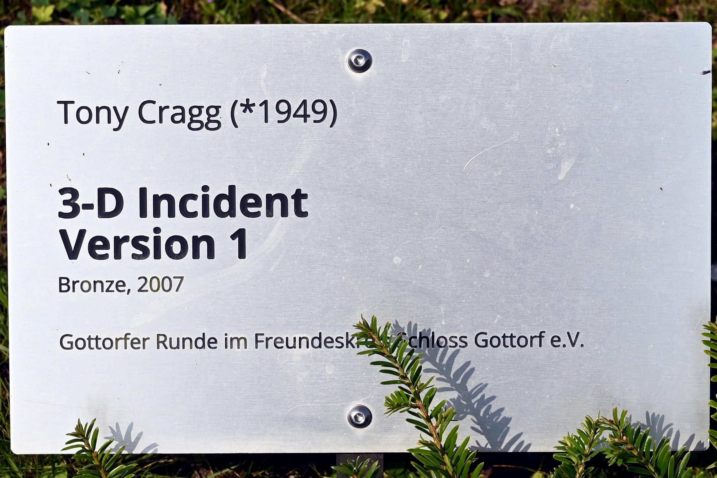 Tony Cragg (1980–2018), 3-D Incident Version 1, Schleswig, Landesmuseum für Kunst und Kulturgeschichte, Außenbereich, 2007, Bild 3/3