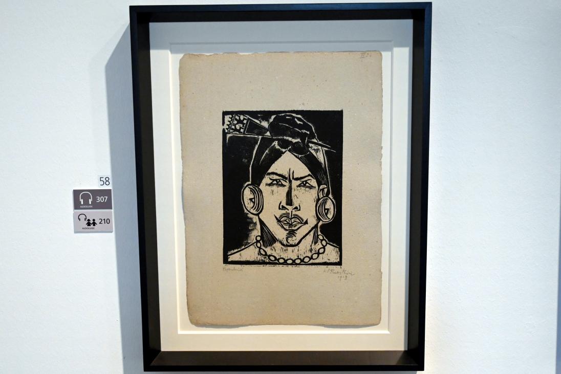 Max Pechstein (1895–1953), Exotische Köpfe, Schleswig, Landesmuseum für Kunst und Kulturgeschichte, Sammlung Rolf Horn, 1918, Bild 2/7