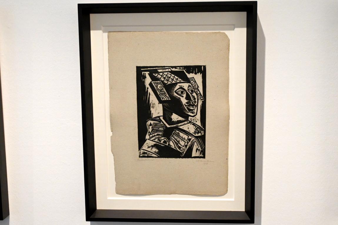 Max Pechstein (1895–1953), Exotische Köpfe, Schleswig, Landesmuseum für Kunst und Kulturgeschichte, Sammlung Rolf Horn, 1918, Bild 6/7