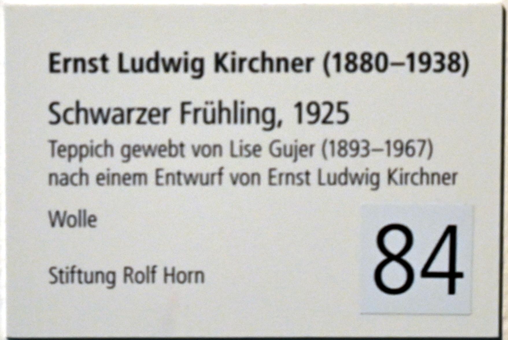 Ernst Ludwig Kirchner (1904–1933), Schwarzer Frühling, Schleswig, Landesmuseum für Kunst und Kulturgeschichte, Sammlung Rolf Horn, 1925, Bild 2/2