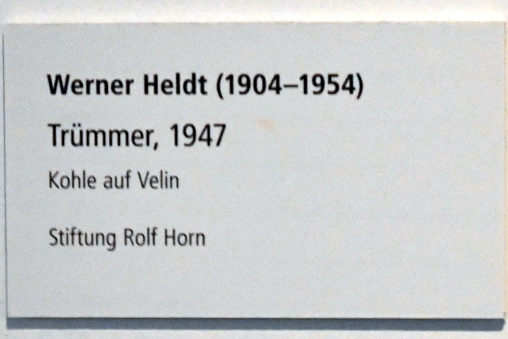 Werner Heldt (1946–1953), Trümmer, Schleswig, Landesmuseum für Kunst und Kulturgeschichte, Sammlung Rolf Horn, 1947, Bild 2/2