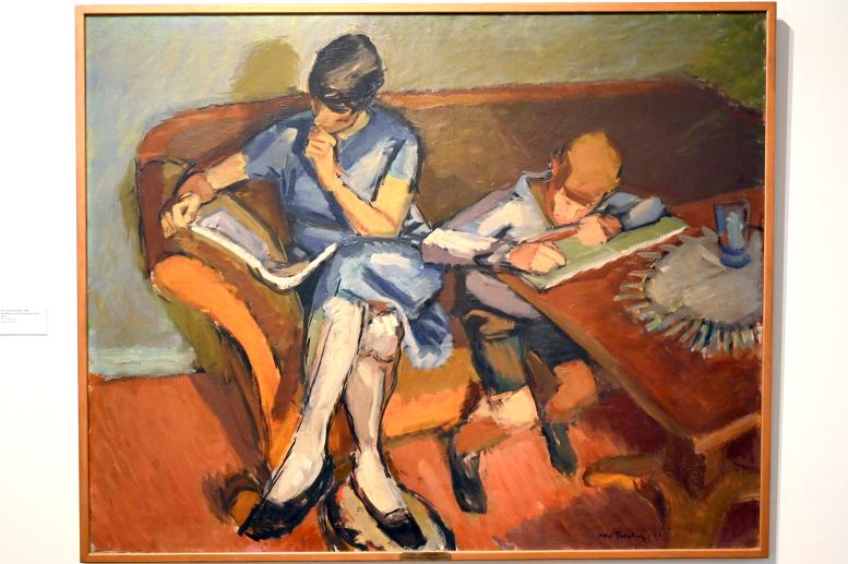 Otto Freytag (1927), Die Malerin Sander-Plump mit Sohn, Schleswig, Landesmuseum für Kunst und Kulturgeschichte, Galerie der Klassischen Moderne, 1927
