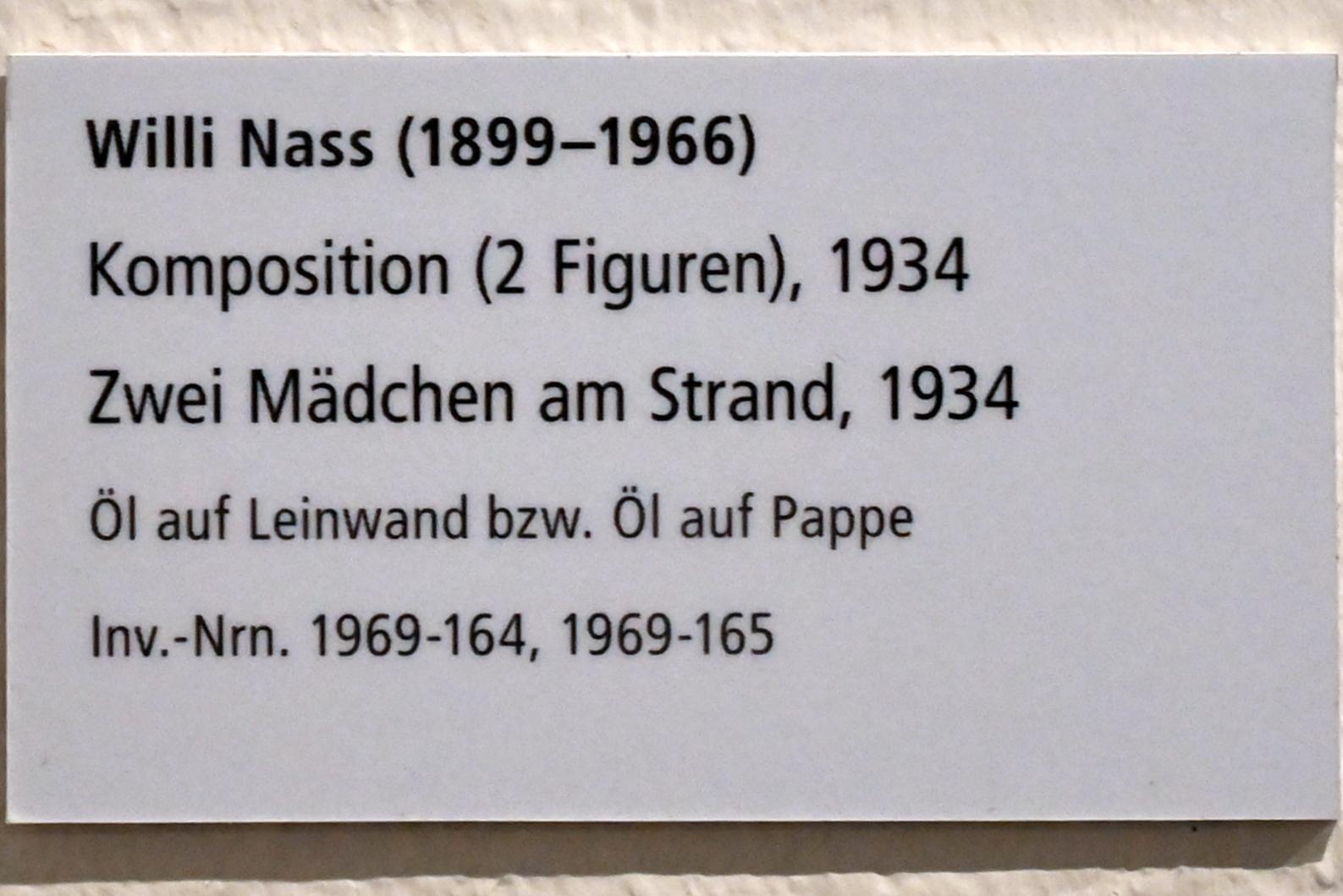 Willi Nass (1934), Komposition (2 Figuren), Schleswig, Landesmuseum für Kunst und Kulturgeschichte, Galerie der Klassischen Moderne, 1934, Bild 2/2