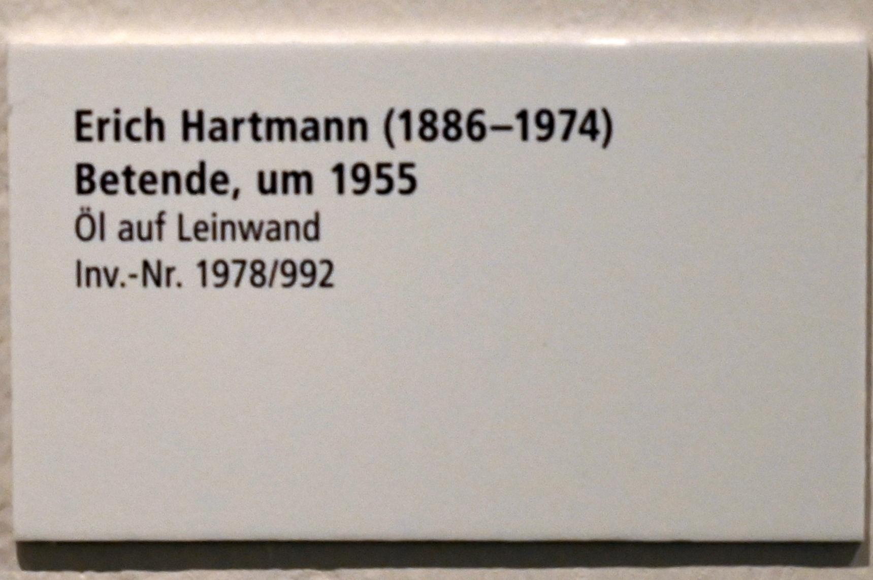 Erich Hartmann (1955), Betende, Schleswig, Landesmuseum für Kunst und Kulturgeschichte, Galerie der Klassischen Moderne, um 1955, Bild 2/2