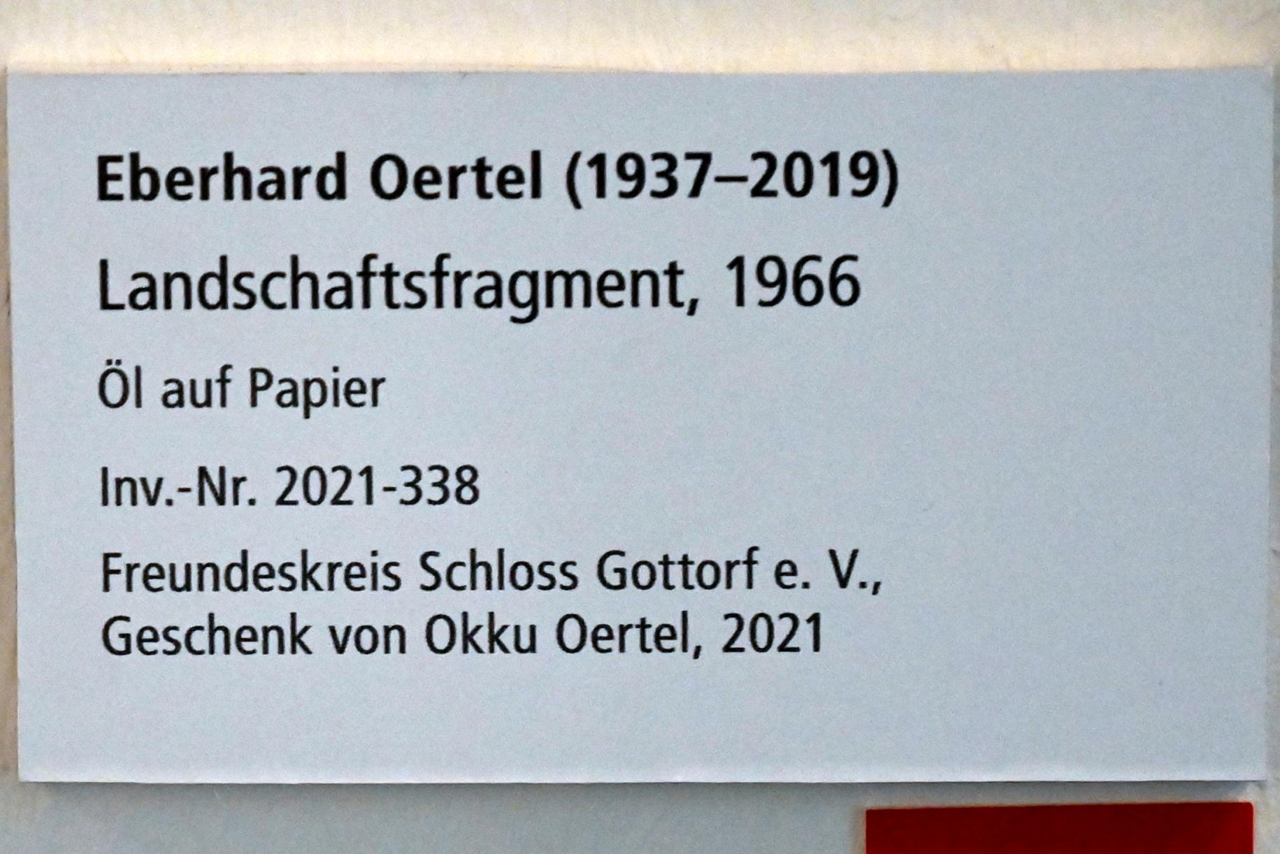 Eberhard Oertel (1966–1995), Landschaftsfragment, Schleswig, Landesmuseum für Kunst und Kulturgeschichte, Galerie der Klassischen Moderne, 1966, Bild 3/3
