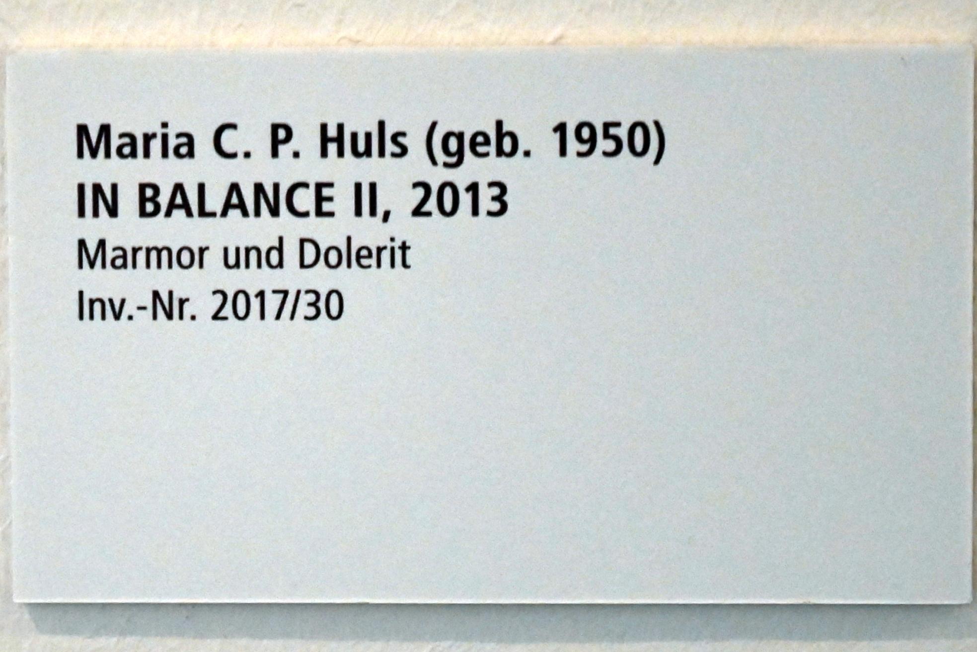 Maria C. P. Huls (2013), In Balance II, Schleswig, Landesmuseum für Kunst und Kulturgeschichte, Galerie der Klassischen Moderne, 2013, Bild 4/4