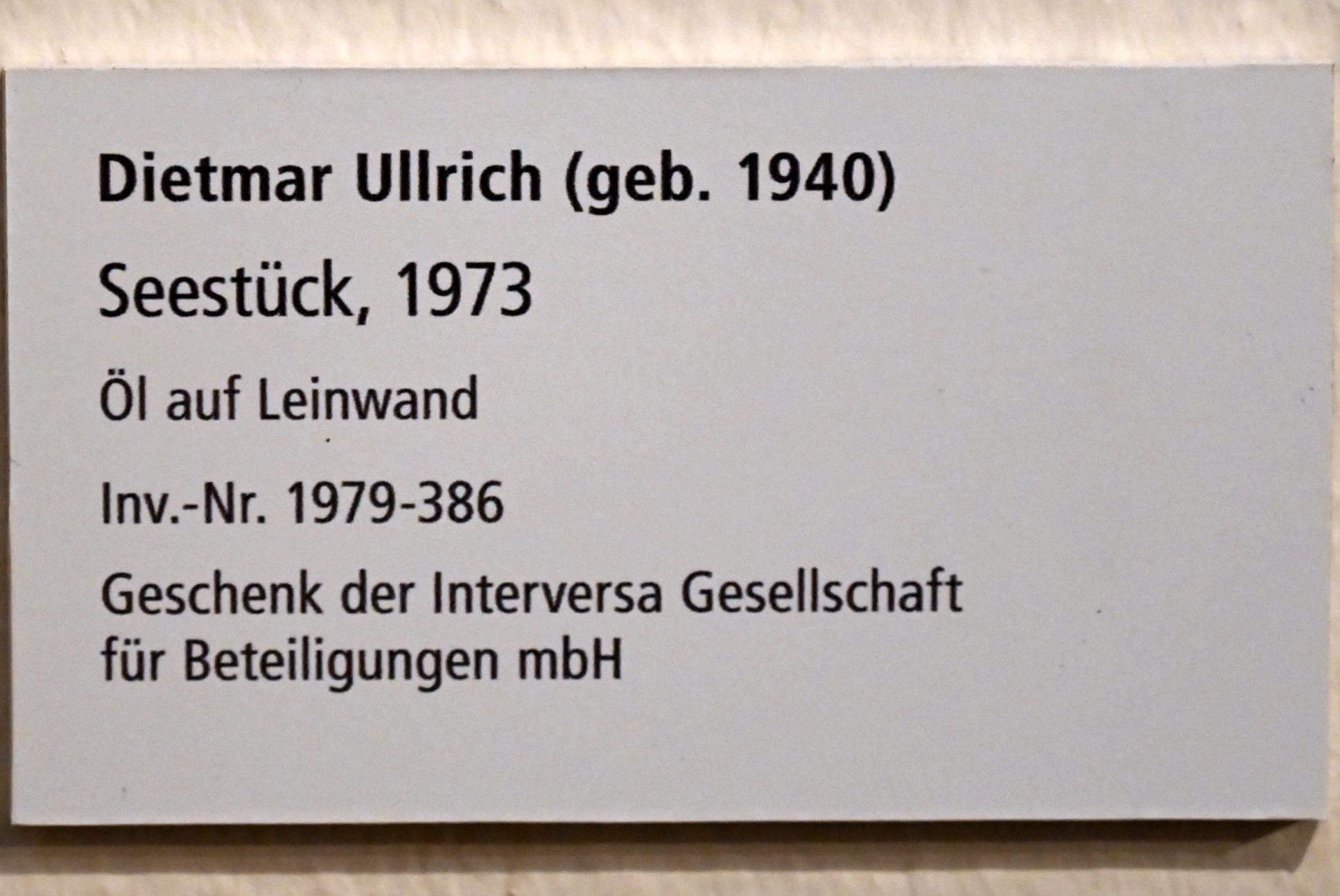 Dietmar Ullrich (1973), Seestück, Schleswig, Landesmuseum für Kunst und Kulturgeschichte, Galerie der Klassischen Moderne, 1973, Bild 2/2