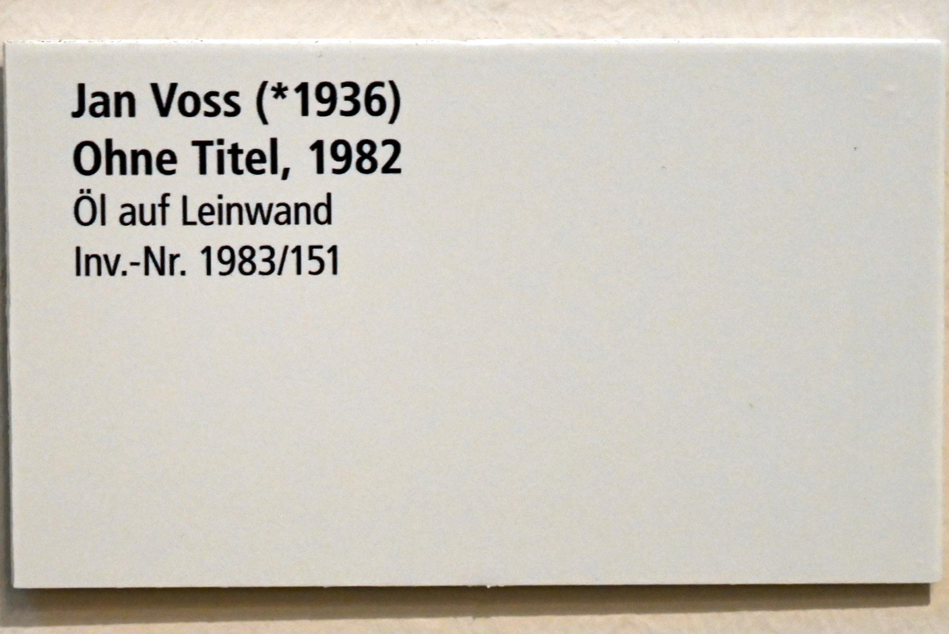 Jan Voss (1962–1982), Ohne Titel, Schleswig, Landesmuseum für Kunst und Kulturgeschichte, Galerie der Klassischen Moderne, 1982, Bild 2/2