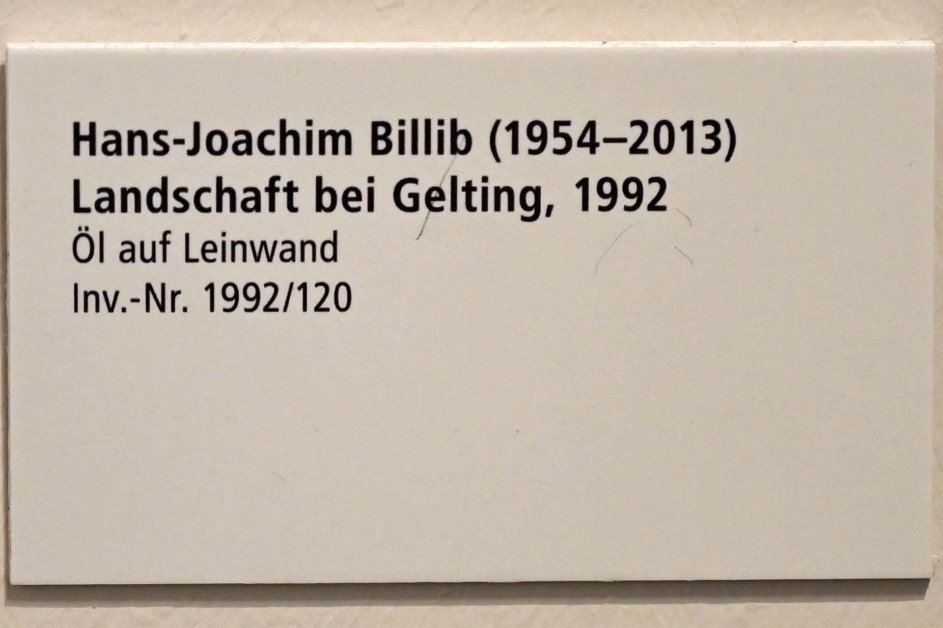 Hans-Joachim Billib (1992), Landschaft bei Gelting, Schleswig, Landesmuseum für Kunst und Kulturgeschichte, Galerie der Klassischen Moderne, 1992, Bild 2/2