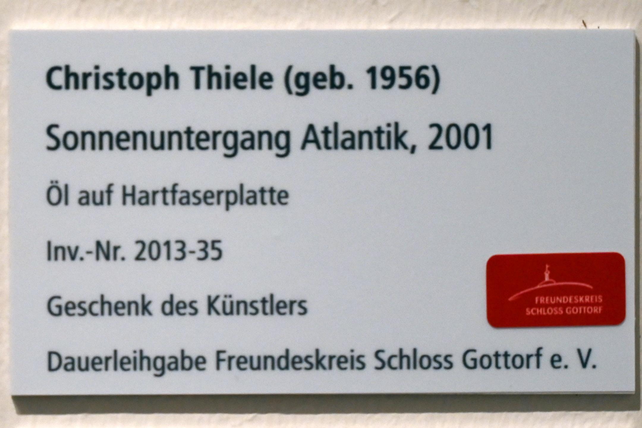 Christoph Thiele (2001), Sonnenuntergang Atlantik, Schleswig, Landesmuseum für Kunst und Kulturgeschichte, Galerie der Klassischen Moderne, 2001, Bild 2/2
