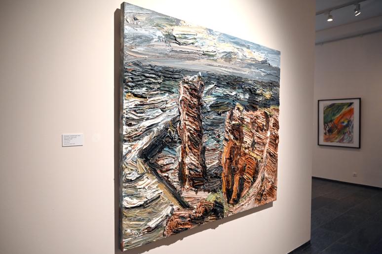 Christopher Lehmpfuhl (1986–2014), Sturm an der Langen Anna (Helgoland), Schleswig, Landesmuseum für Kunst und Kulturgeschichte, Galerie der Klassischen Moderne, 2014, Bild 2/3