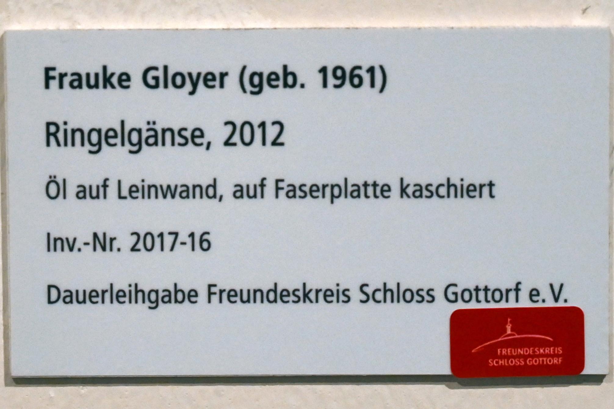 Frauke Gloyer (1985–2012), Ringelgänse, Schleswig, Landesmuseum für Kunst und Kulturgeschichte, Galerie der Klassischen Moderne, 2012, Bild 2/2