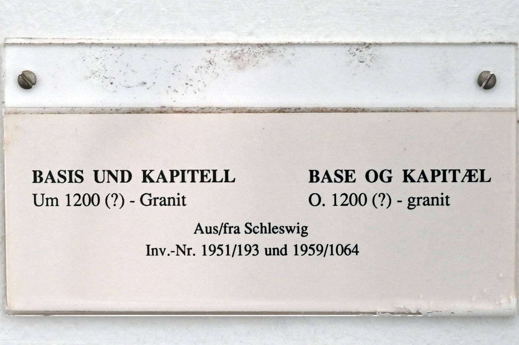 Kapitell, Schleswig, Landesmuseum für Kunst und Kulturgeschichte, Saal 1, um 1200, Bild 3/3