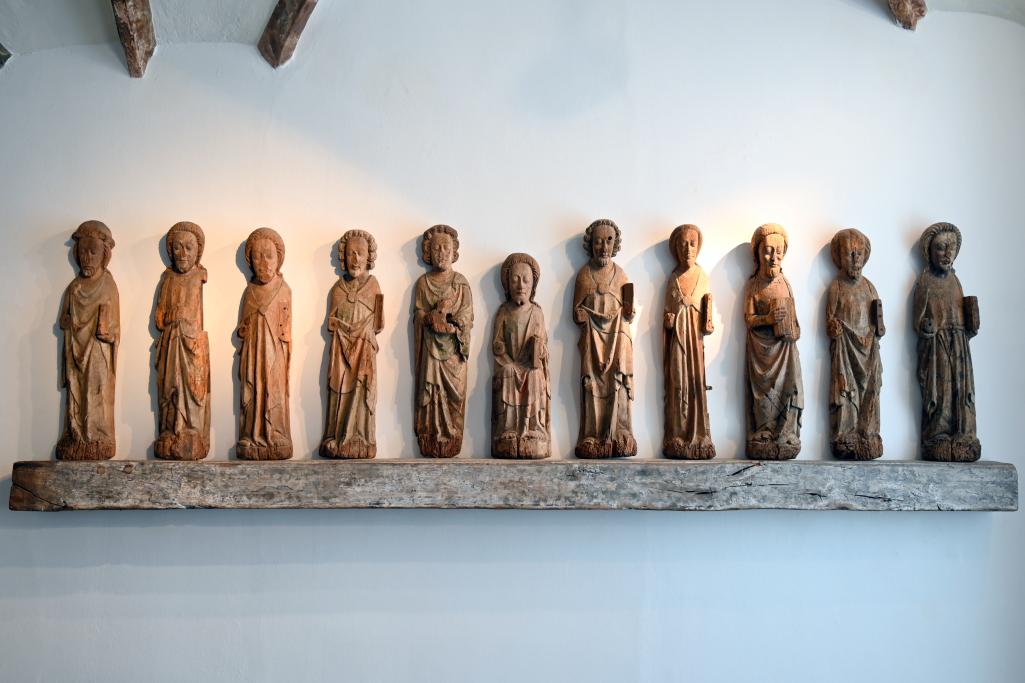 Thronender Christus mit den Aposteln, Odenbüll, Kirche St. Vinzenz, jetzt Schleswig, Landesmuseum für Kunst und Kulturgeschichte, Saal 1, um 1350