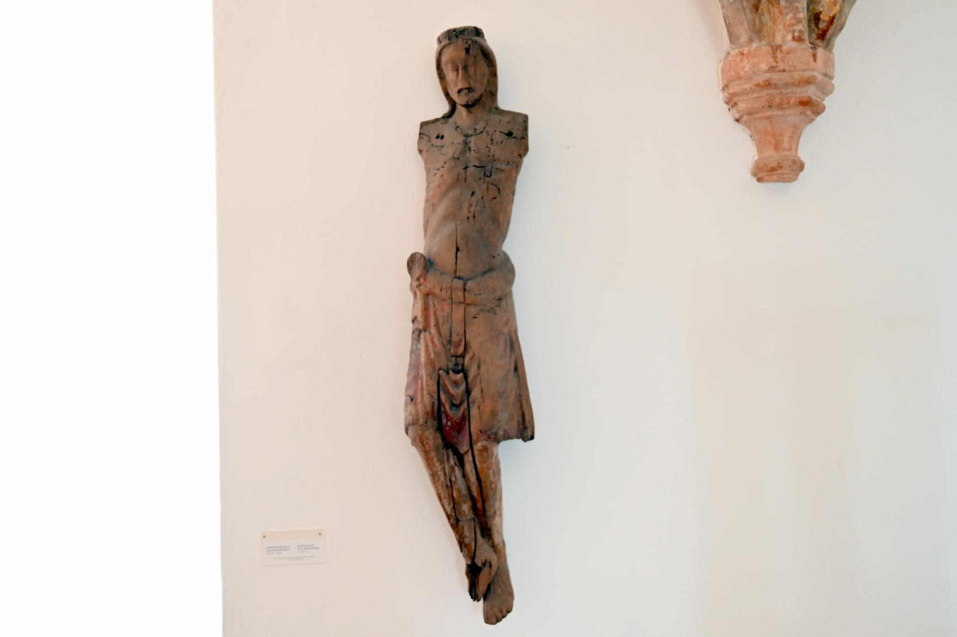 Christuskörper von einem Triumphkreuz, Odenbüll, Kirche St. Vinzenz, jetzt Schleswig, Landesmuseum für Kunst und Kulturgeschichte, Saal 1, um 1240