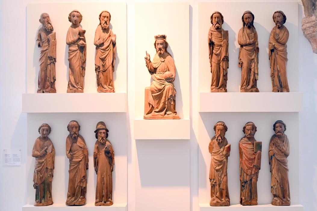 Christus und die zwölf Apostel, Karlum, Kirche St. Laurentius, jetzt Schleswig, Landesmuseum für Kunst und Kulturgeschichte, Saal 1, um 1400