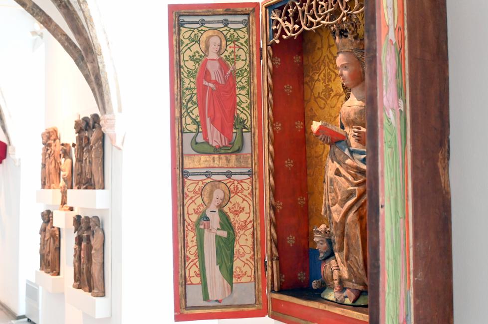 Altaraufsatz, Esgrus, St.-Marien-Kirche, jetzt Schleswig, Landesmuseum für Kunst und Kulturgeschichte, Saal 1, um 1500, Bild 2/4