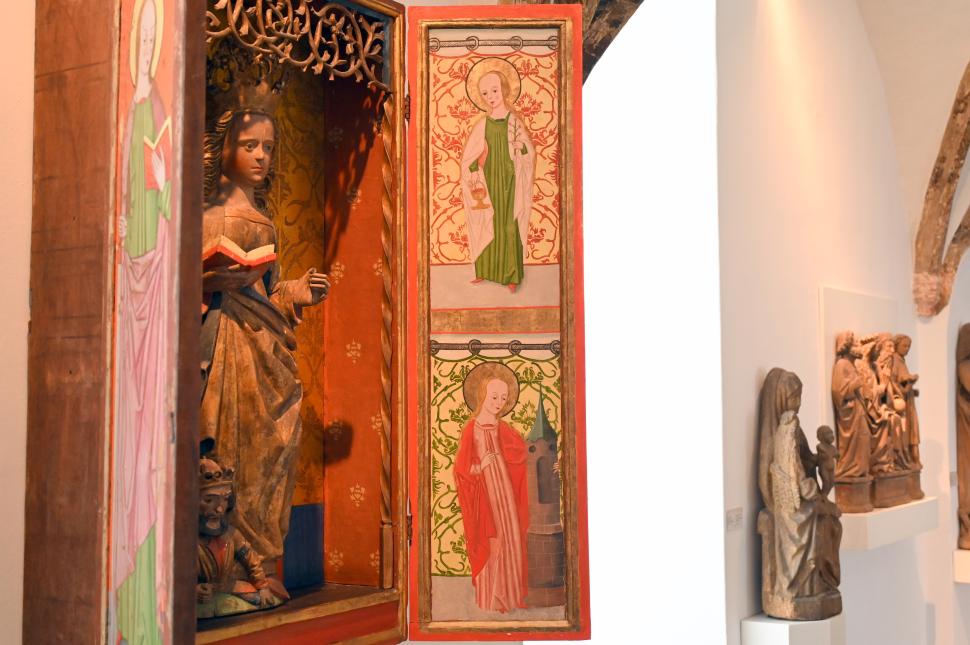 Altaraufsatz, Esgrus, St.-Marien-Kirche, jetzt Schleswig, Landesmuseum für Kunst und Kulturgeschichte, Saal 1, um 1500, Bild 3/4