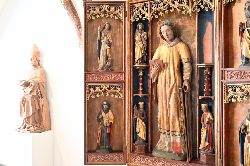 Altaraufsatz, Døstrup Sogn, Feldsteinkirche St. Laurentius, jetzt Schleswig, Landesmuseum für Kunst und Kulturgeschichte, Saal 1, 1499, Bild 2/4