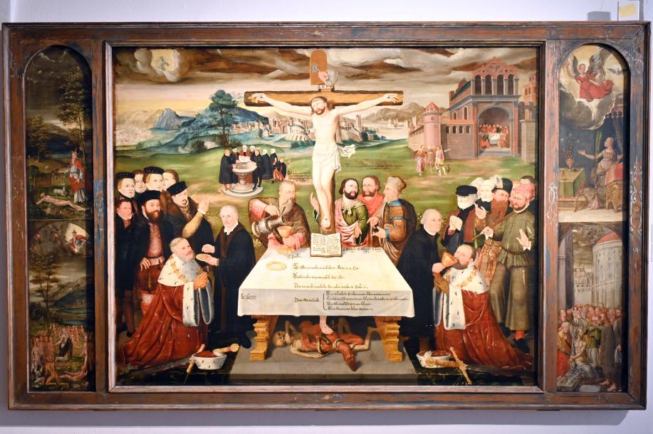 Andreas Göding (1600), Allegorie auf den Naumburger Vertrag von 1554 (Seitenflügel), Schleswig, Landesmuseum für Kunst und Kulturgeschichte, Saal 4, um 1600, Bild 2/2