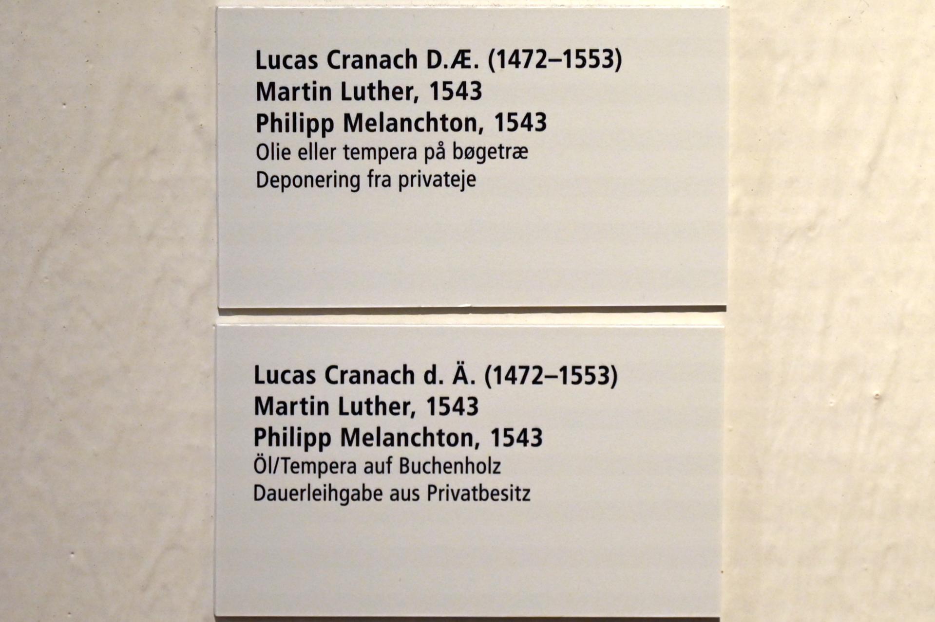 Lucas Cranach der Ältere (1502–1550), Philipp Melanchton, Schleswig, Landesmuseum für Kunst und Kulturgeschichte, Saal 4, 1543, Bild 3/3