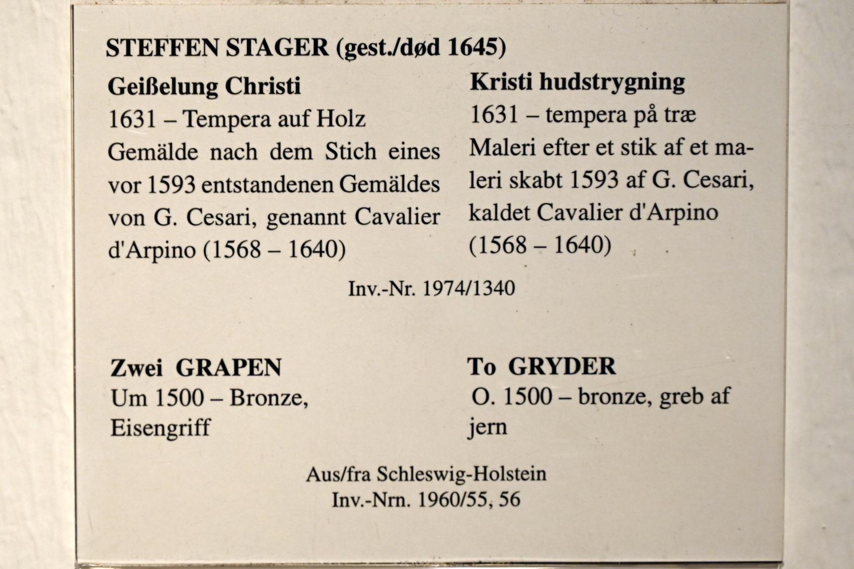Steffen Stager (1631), Geißelung Christi, Schleswig, Landesmuseum für Kunst und Kulturgeschichte, Saal 5, 1631, Bild 2/2