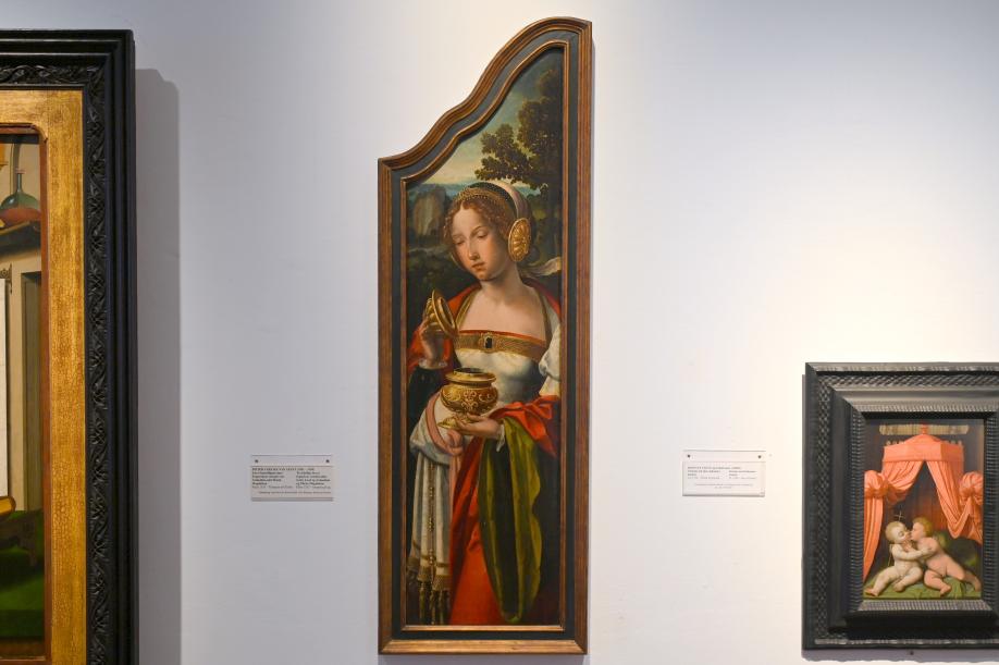 Pieter Coecke van Aelst (1534–1535), Zwei Seitenflügel eines Triptychons Joseph von Arimathia und Maria Magdalena, Schleswig, Landesmuseum für Kunst und Kulturgeschichte, Saal 5, nach 1533, Bild 2/3