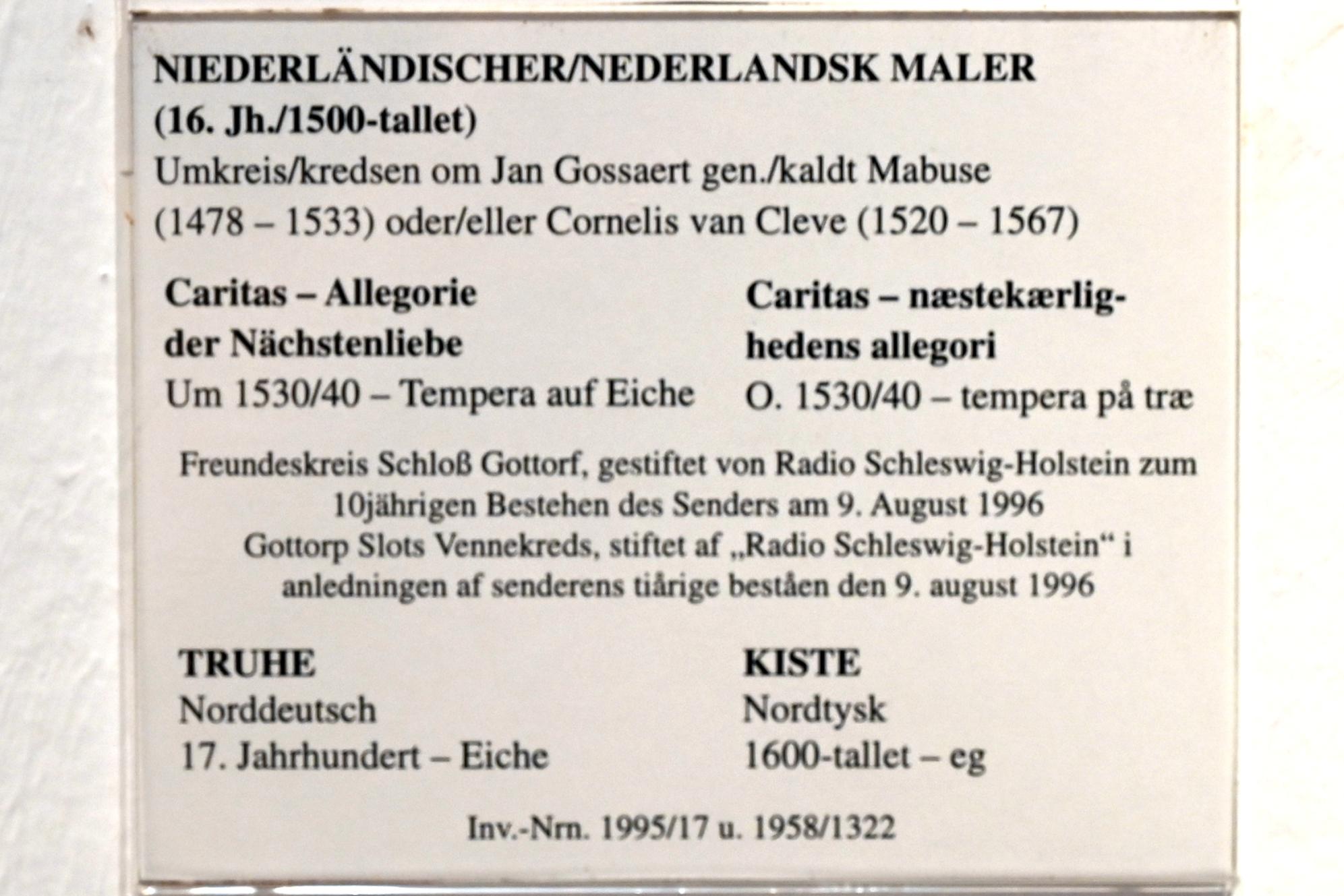 Jan Gossaert (Mabuse) (Umkreis) (1505–1532), Caritas - Allegorie der Nächstenliebe, Schleswig, Landesmuseum für Kunst und Kulturgeschichte, Saal 5, um 1530–1540, Bild 2/2