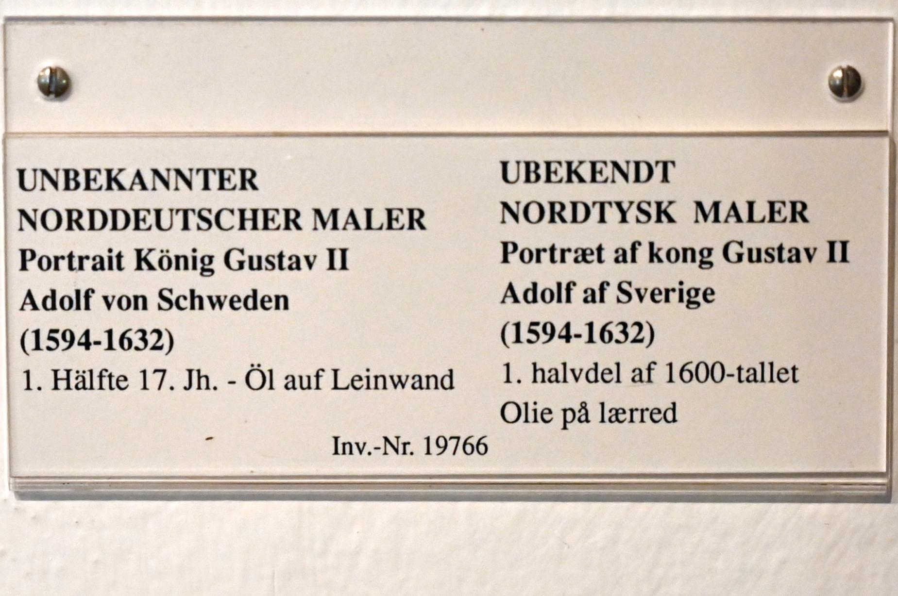Portrait König Gustav II Adolf von Schweden (1594-1632), Schleswig, Landesmuseum für Kunst und Kulturgeschichte, Saal 12, 1. Hälfte 17. Jhd., Bild 2/2