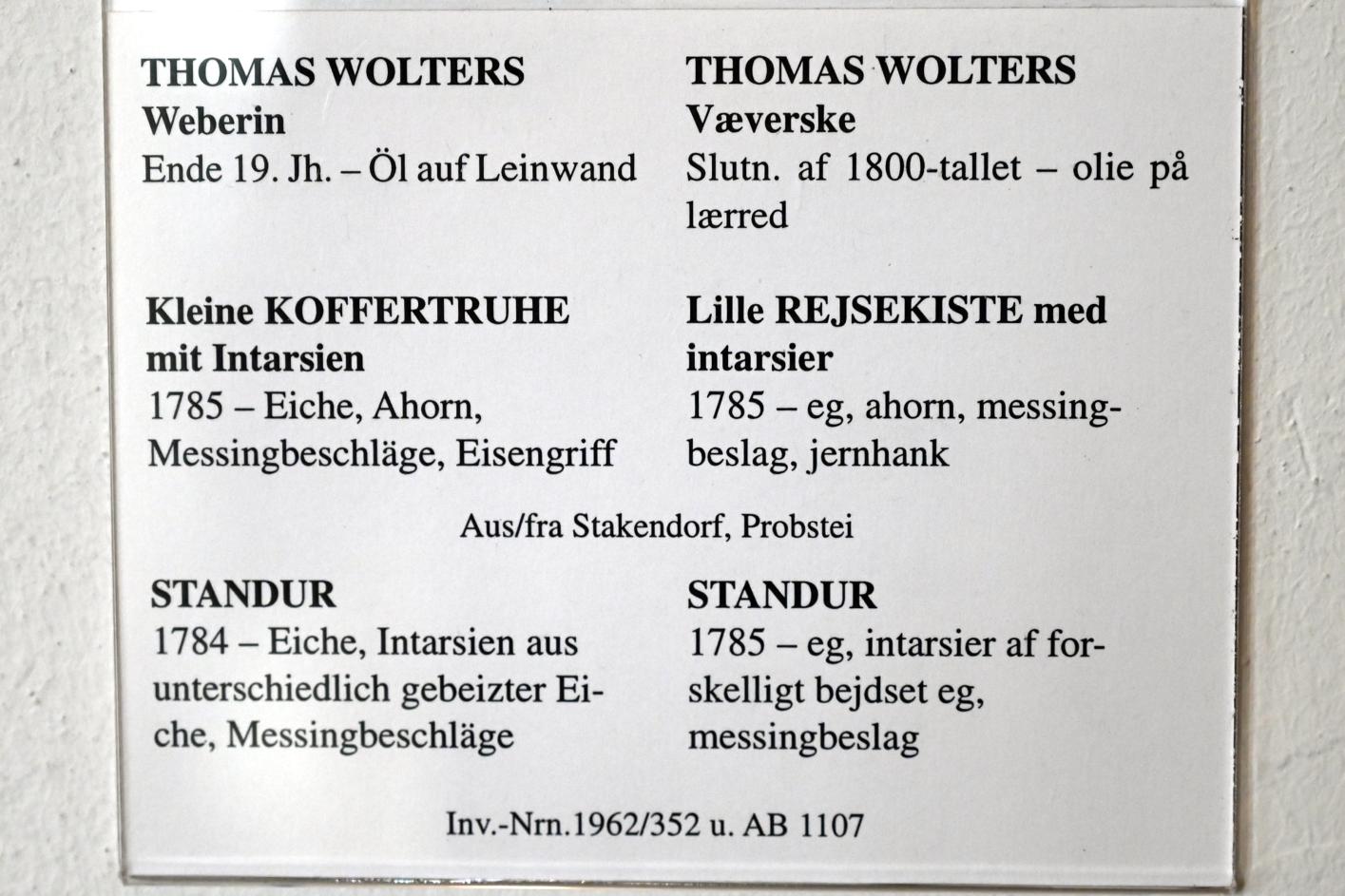 Thomas Wolters (1895), Weberin, Schleswig, Landesmuseum für Kunst und Kulturgeschichte, Saal 100, Ende 19. Jhd., Bild 2/2