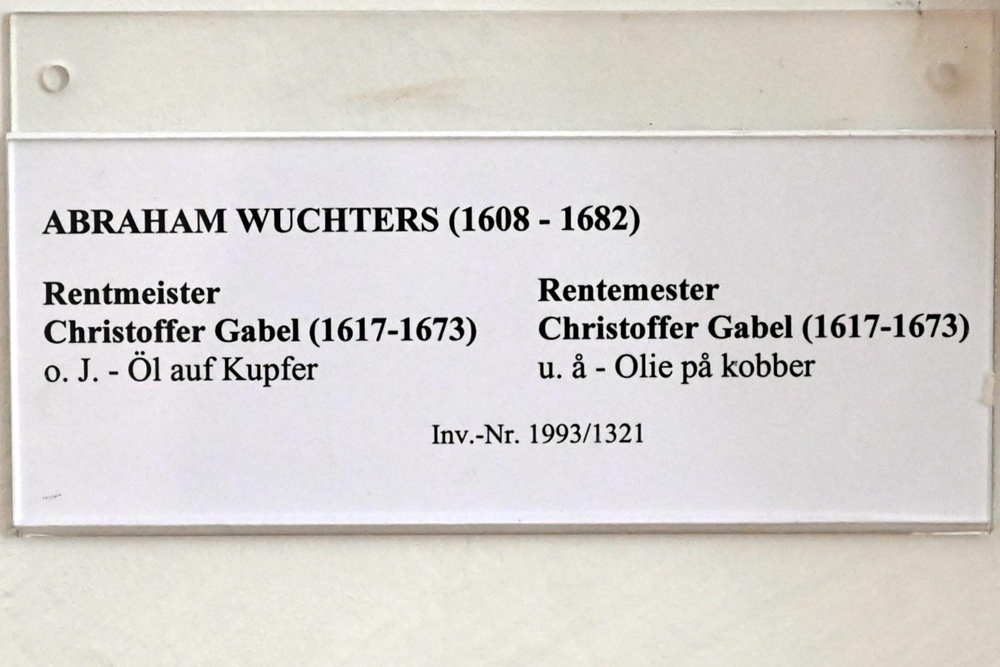Abraham Wuchters (Undatiert), Rentmeister Christoffer Gabel (1617-1673), Schleswig, Landesmuseum für Kunst und Kulturgeschichte, Saal 22, Undatiert, Bild 2/2