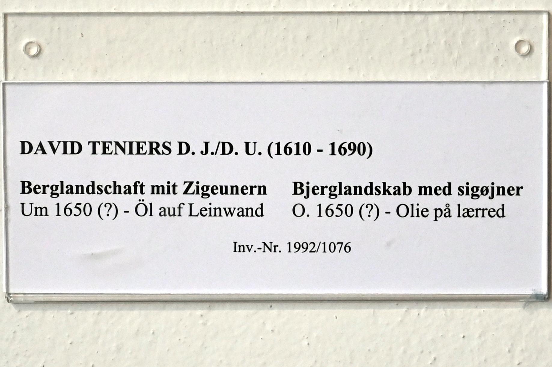David Teniers der Jüngere (1633–1682), Berglandschaft mit Zigeunern, Schleswig, Landesmuseum für Kunst und Kulturgeschichte, Saal 22, um 1650, Bild 2/2