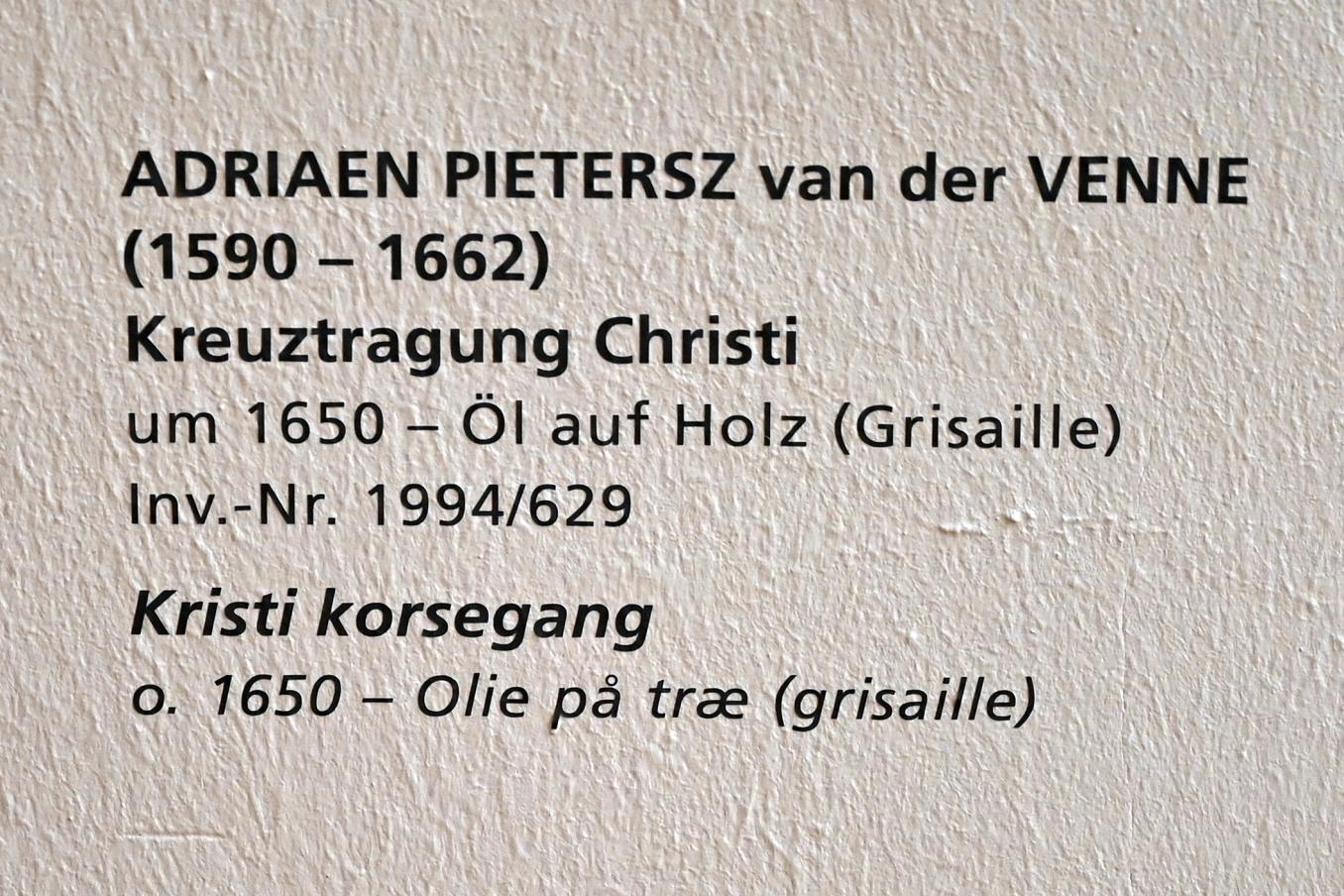 Adriaen Pietersz. van de Venne (1614–1650), Kreuztragung Christi, Schleswig, Landesmuseum für Kunst und Kulturgeschichte, Saal 23, um 1650, Bild 2/2