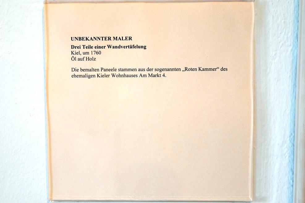 Drei Teile einer Wandvertäfelung, Schleswig, Landesmuseum für Kunst und Kulturgeschichte, Saal 28, um 1760, Bild 4/4