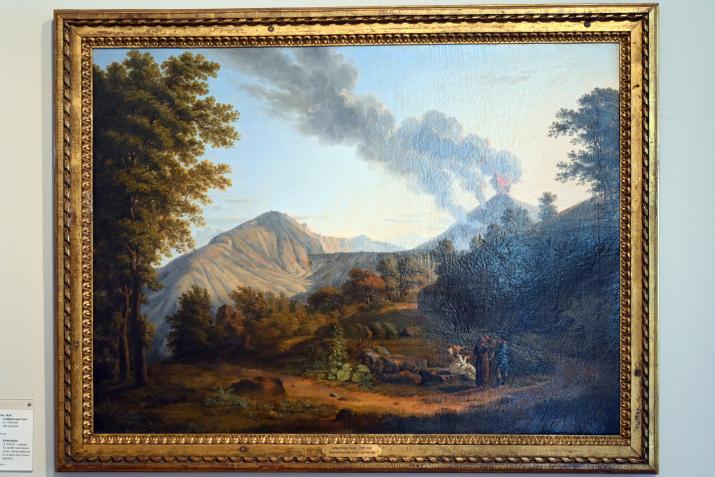 Ludwig Philipp Strack (1793–1795), Landschaft mit dem Vesuv, Schleswig, Landesmuseum für Kunst und Kulturgeschichte, Saal 37, um 1790–1800