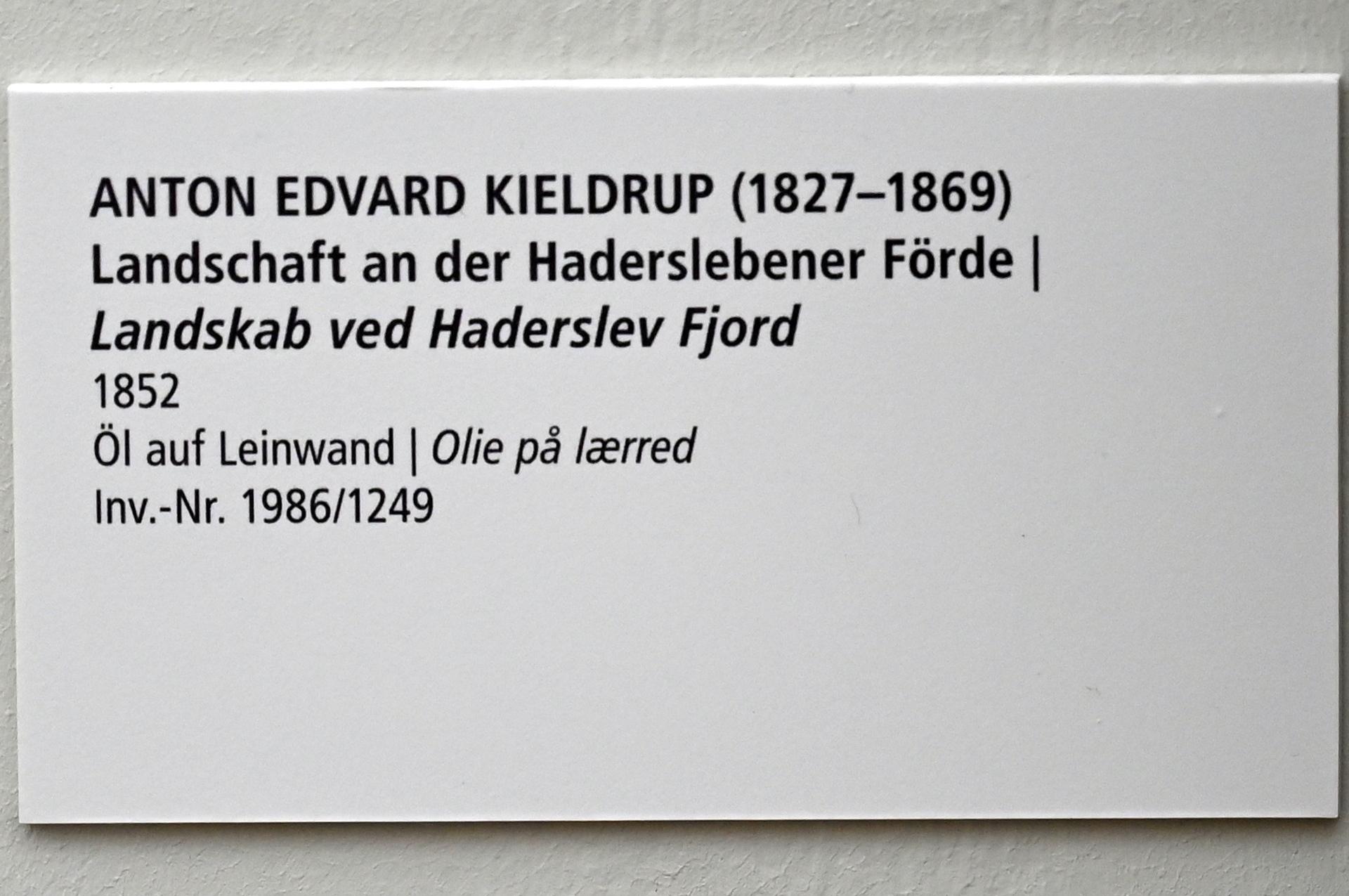 Anton Eduard Kieldrup (1852), Landschaft an der Haderslebener Förde, Schleswig, Landesmuseum für Kunst und Kulturgeschichte, Saal 44, 1852, Bild 2/2