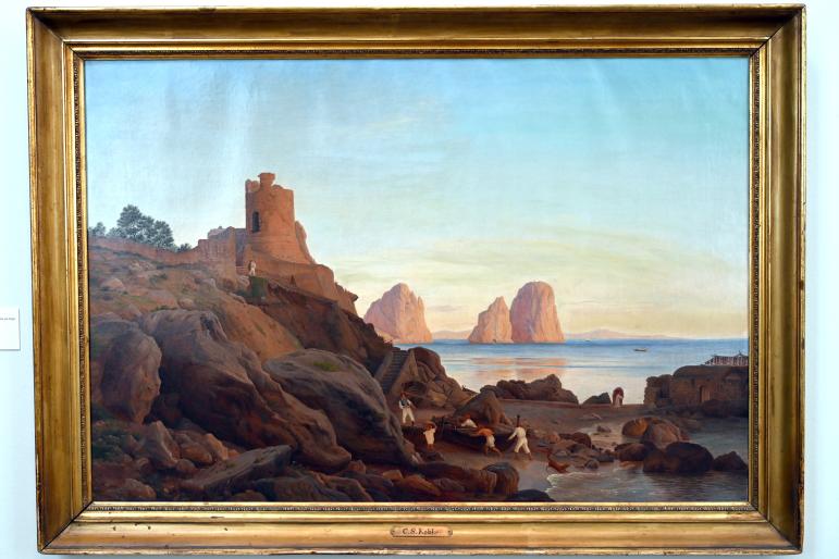 Christen Købke (1830–1848), Marina Piccola auf Capri, Schleswig, Landesmuseum für Kunst und Kulturgeschichte, Saal 44, 1846