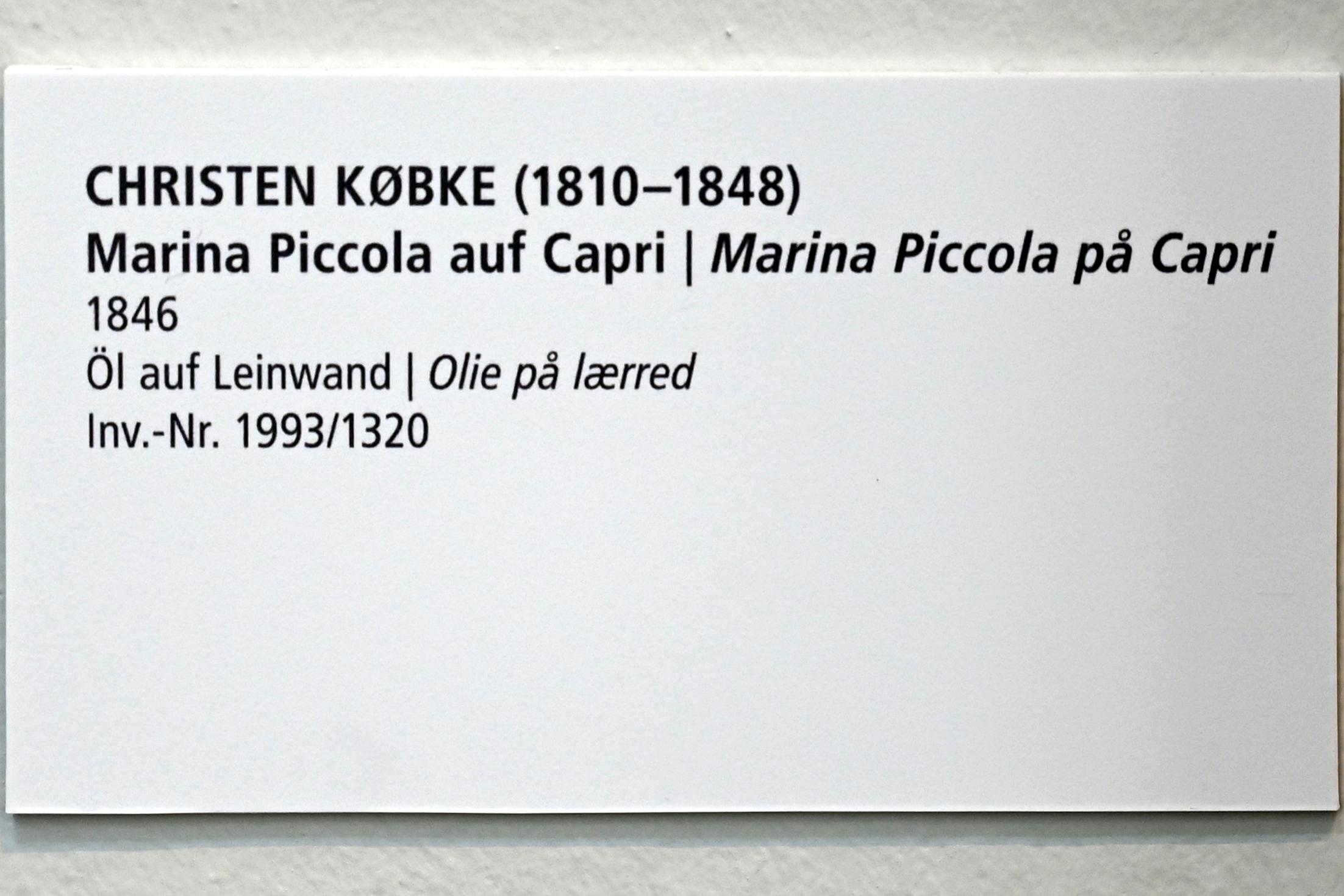 Christen Købke (1830–1848), Marina Piccola auf Capri, Schleswig, Landesmuseum für Kunst und Kulturgeschichte, Saal 44, 1846, Bild 2/2