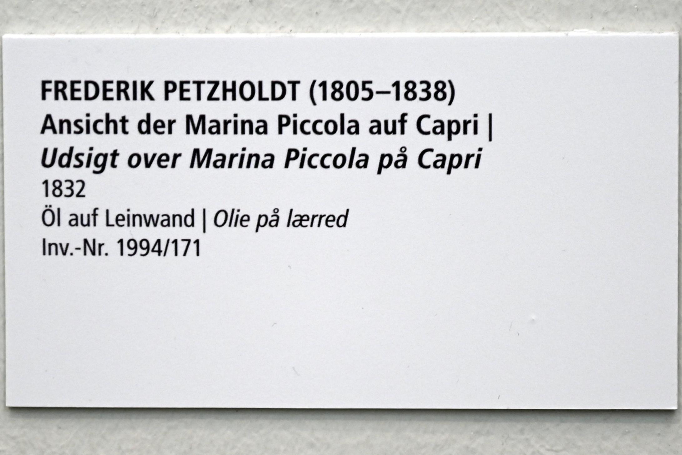 Fritz Petzholdt (Ernst Christian Petzholdt) (1832–1838), Ansicht der Marina Piccola auf Capri, Schleswig, Landesmuseum für Kunst und Kulturgeschichte, Saal 44, 1832, Bild 2/2