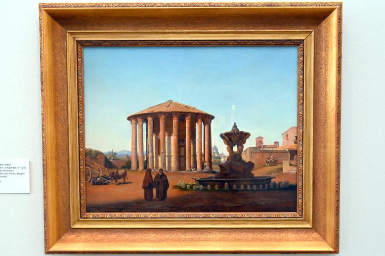 Constantin Hansen (1831–1860), Der "Vesta-Tempel" in Rom (Tempel des Hercules Victor, seit 1132 S. Stefano Rotondo), Schleswig, Landesmuseum für Kunst und Kulturgeschichte, Saal 44, 1839