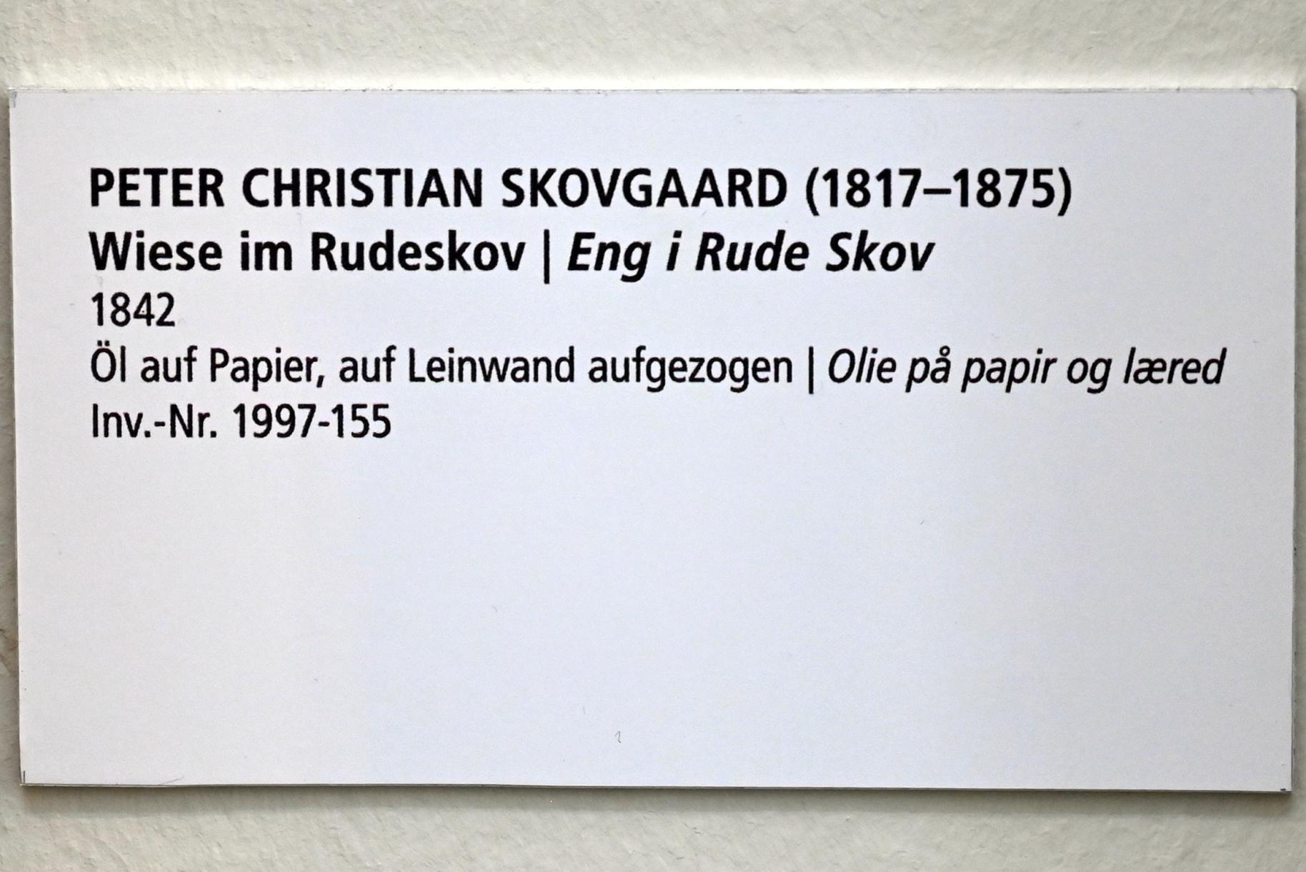 P.C. Skovgaard (1841–1842), Wiese im Rudeskov, Schleswig, Landesmuseum für Kunst und Kulturgeschichte, Saal 44, 1842, Bild 2/2
