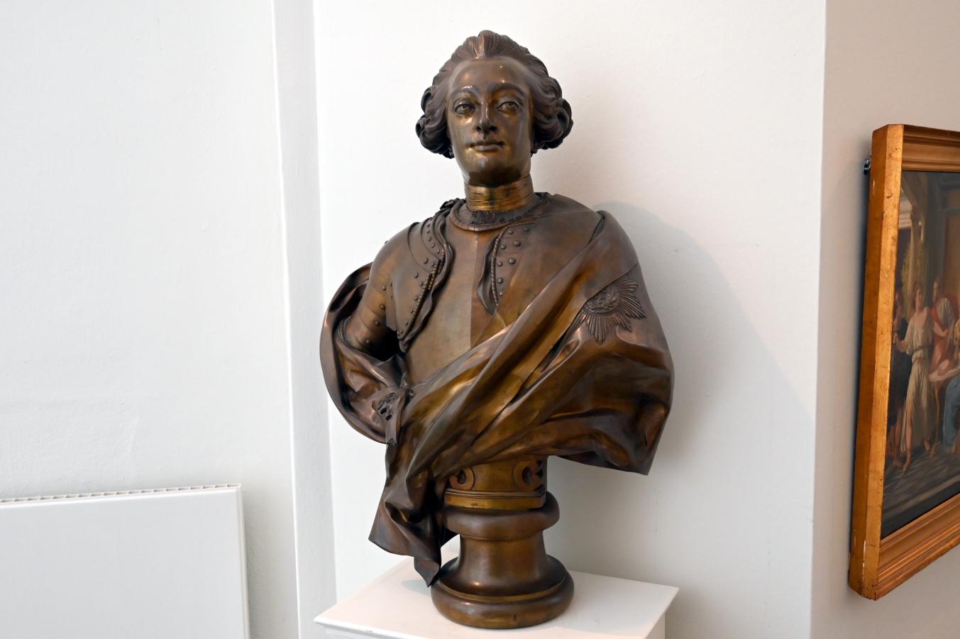 Jacques Saly (Undatiert), Büste Frederiks V., König von Dänemark, Schleswig, Landesmuseum für Kunst und Kulturgeschichte, Saal 44, Undatiert, Bild 2/3