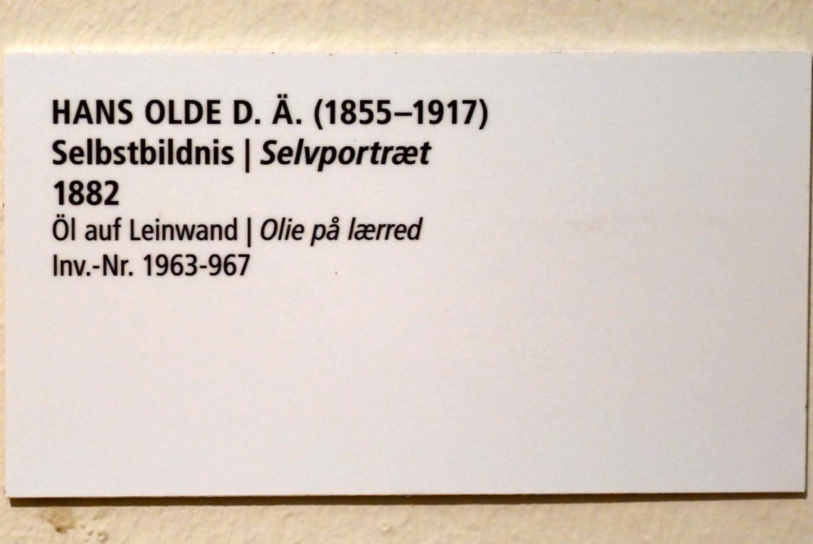 Hans Olde (1882–1916), Selbstbildnis, Schleswig, Landesmuseum für Kunst und Kulturgeschichte, Saal 45, 1882, Bild 2/2