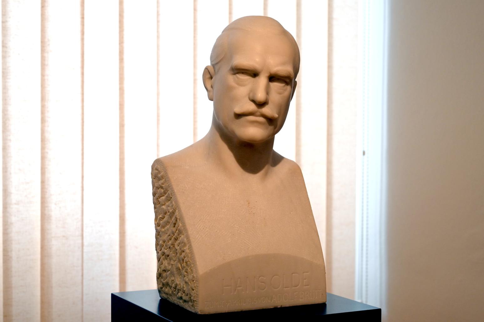 Adolf Brütt (1889–1915), Porträt Hans Olde, Schleswig, Landesmuseum für Kunst und Kulturgeschichte, Saal 45, 1915, Bild 2/3