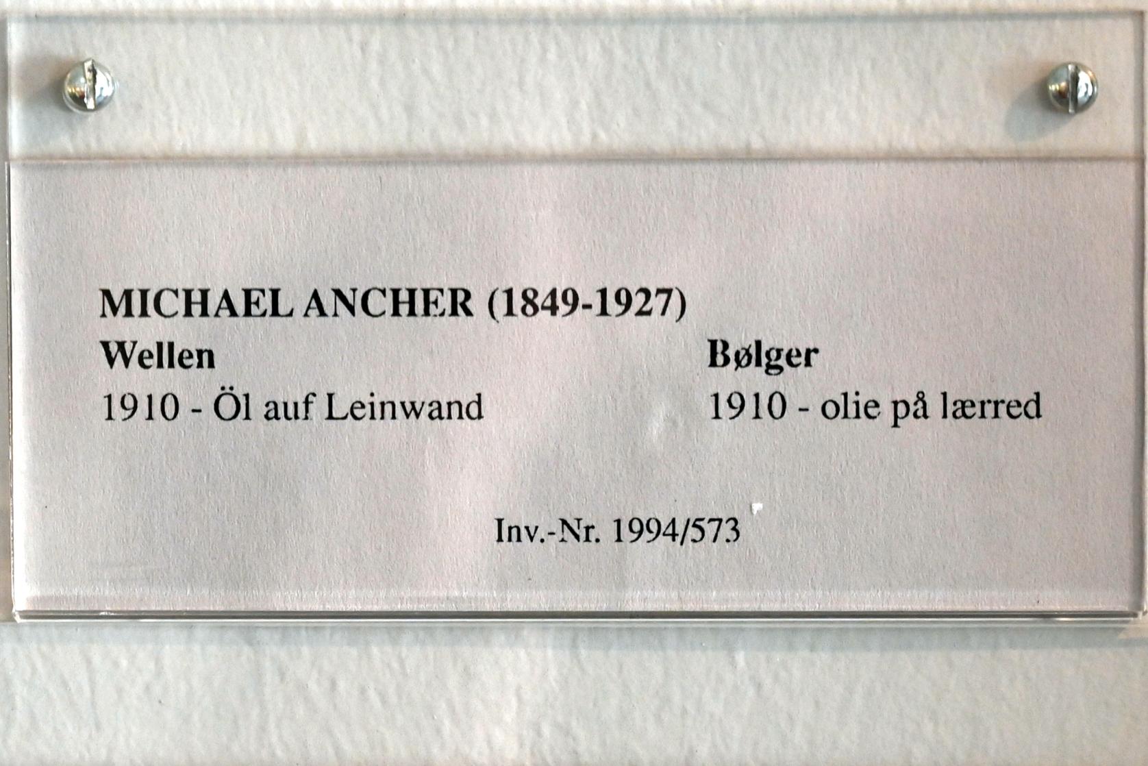 Michael Ancher (1889–1910), Wellen, Schleswig, Landesmuseum für Kunst und Kulturgeschichte, Jugendstil, 1910, Bild 2/2