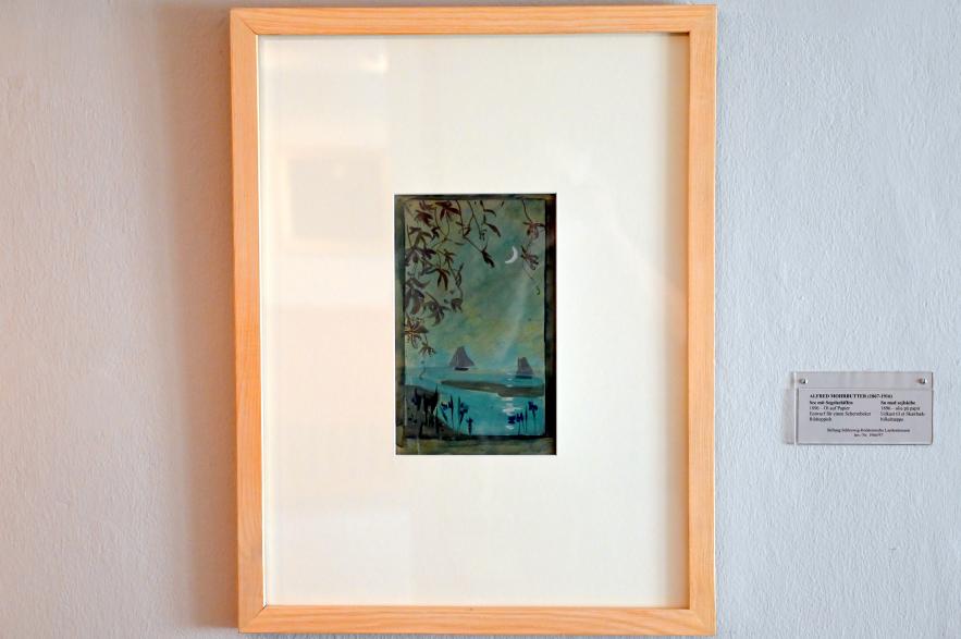 Alfred Mohrbutter (1896), See mit Segelschiffen, Schleswig, Landesmuseum für Kunst und Kulturgeschichte, Jugendstil, 1896, Bild 2/3