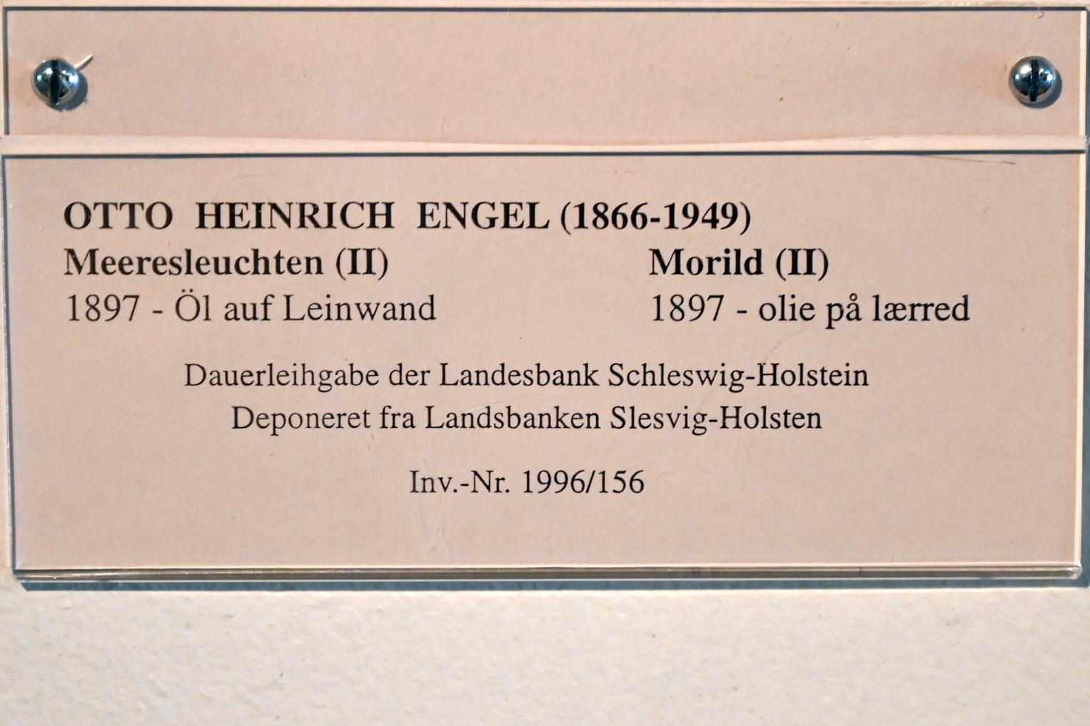 Otto Heinrich Engel (1897–1919), Meeresleuchten (II), Schleswig, Landesmuseum für Kunst und Kulturgeschichte, Jugendstil, 1897, Bild 2/2