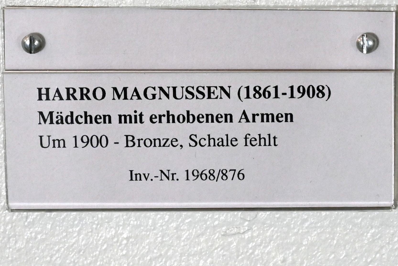 Harro Magnussen (1900), Mädchen mit erhobenen Armen, Schleswig, Landesmuseum für Kunst und Kulturgeschichte, Jugendstil, um 1900, Bild 3/3
