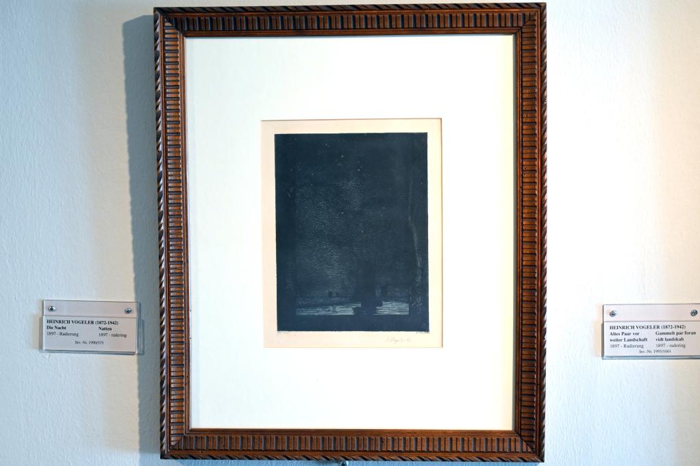 Heinrich Vogeler (1897–1928), Die Nacht, Schleswig, Landesmuseum für Kunst und Kulturgeschichte, Jugendstil, 1897, Bild 2/3